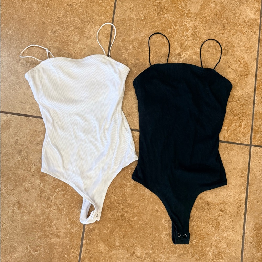 HOLLISTER - TWO Black and White Bodysuits